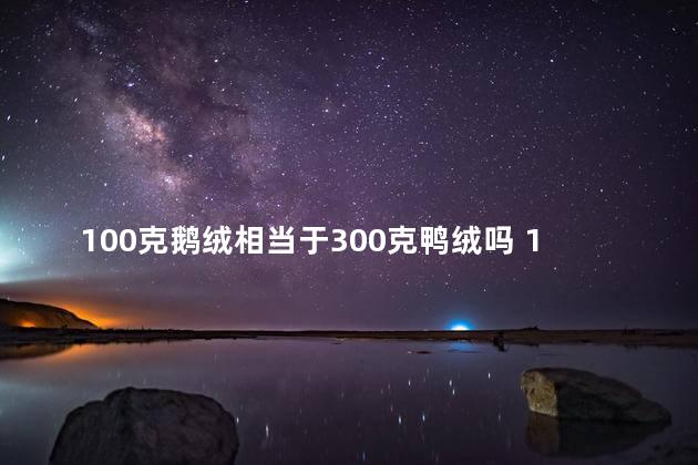 100克鹅绒相当于300克鸭绒吗 100克鹅绒相当于300克羽绒吗